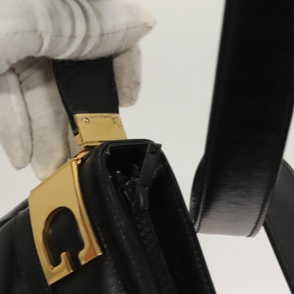 GUCCI Shoulder Bag Leather Black Gold - Picture 14 of 16